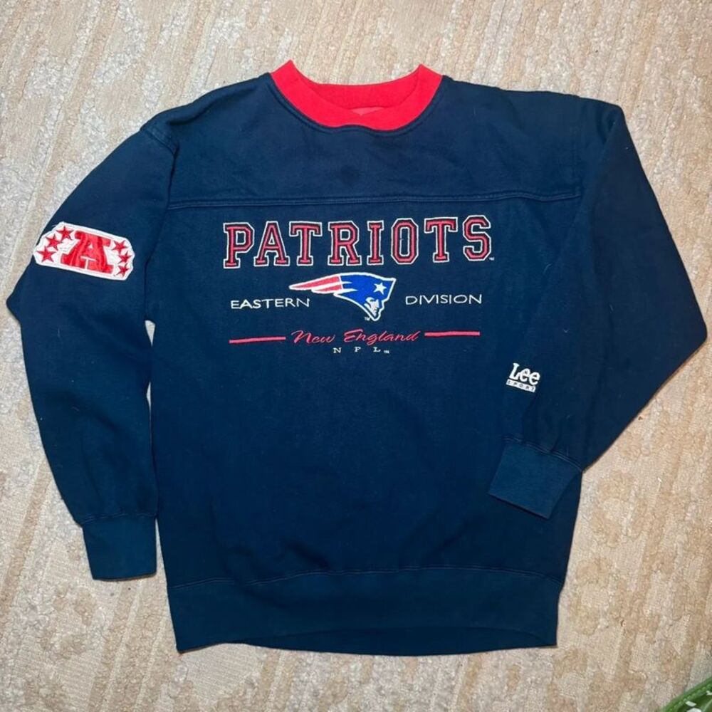 Vintage 90s Lee Sport New England Patriots Eastern Division Sweatshirt Medium